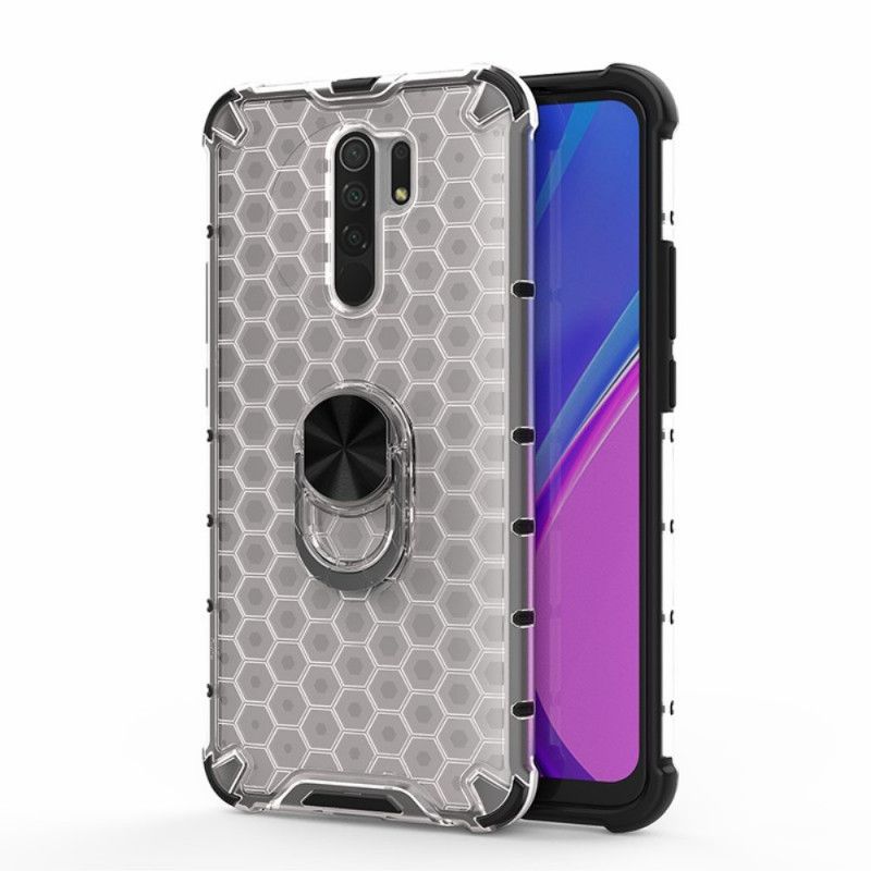 Case Kuoret Xiaomi Redmi 9 Valkoinen Musta Puhelinkuoret Hunajakenno Ja Renkaan Tyyli