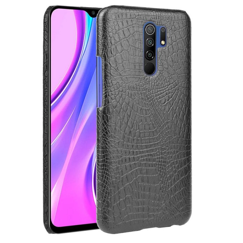 Case Kuoret Xiaomi Redmi 9 Valkoinen Musta Puhelinkuoret Krokotiilin Ihon Tyyli