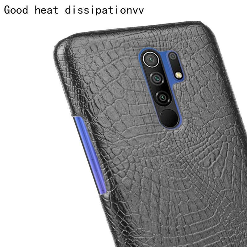 Case Kuoret Xiaomi Redmi 9 Valkoinen Musta Puhelinkuoret Krokotiilin Ihon Tyyli