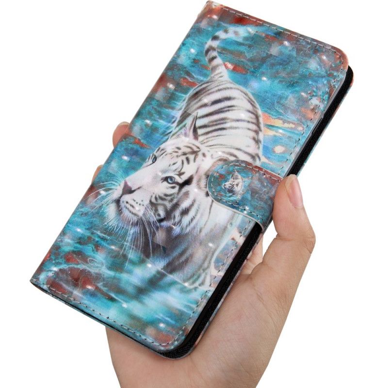 Flip Case Xiaomi Redmi 9 Tiikeri Vedessä