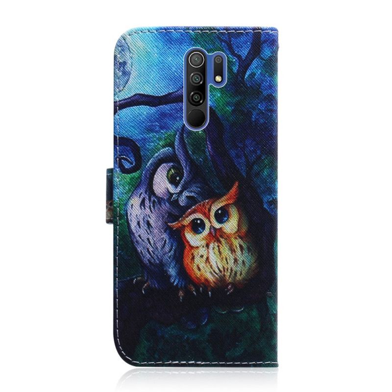 Kotelot Xiaomi Redmi 9 Pöllömaalaus