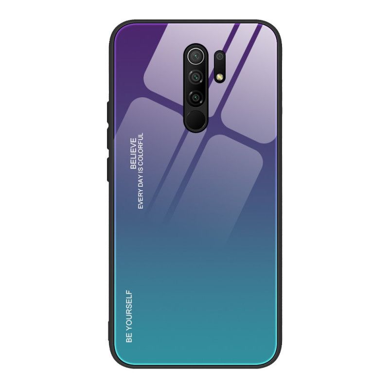 Kuori Xiaomi Redmi 9 Magenta Punainen Ole Itse Karkaistu Lasi