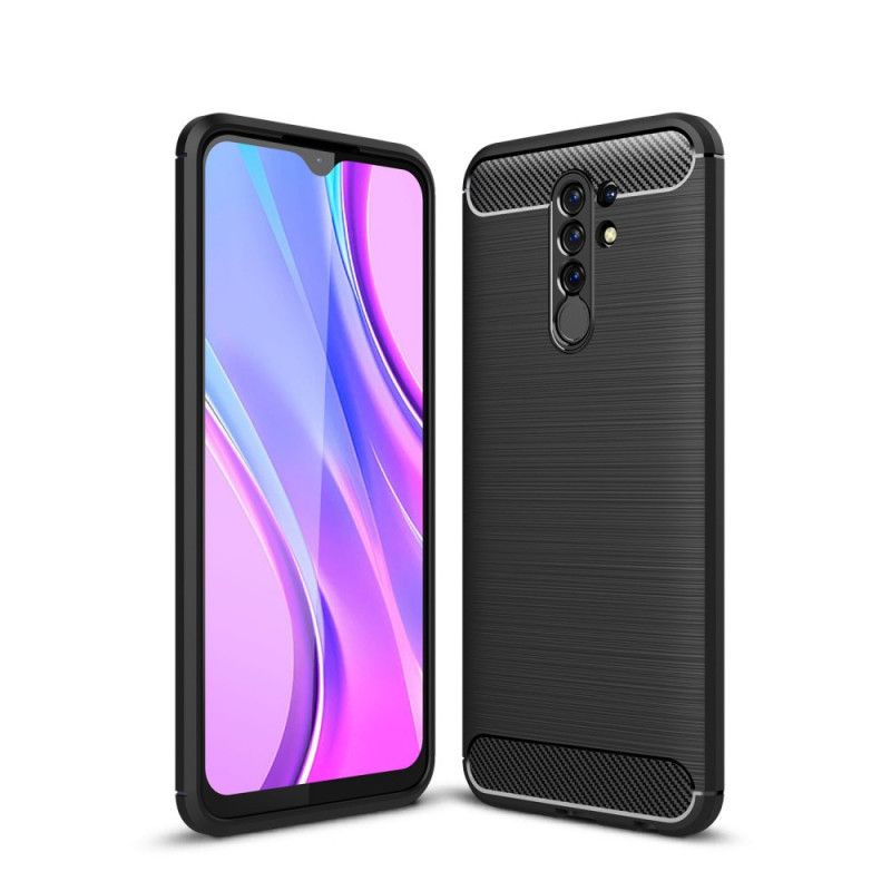 Kuori Xiaomi Redmi 9 Punainen Musta Harjattu Hiilikuitu