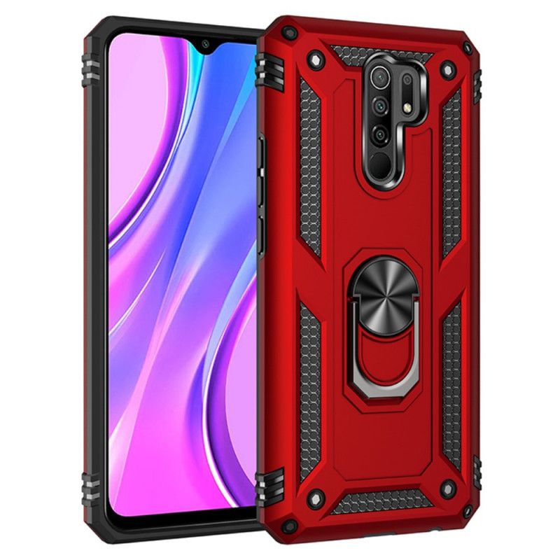 Kuori Xiaomi Redmi 9 Punainen Musta Premium-Rengas