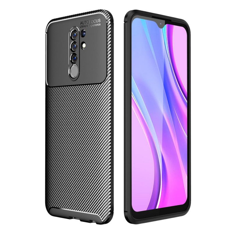 Kuori Xiaomi Redmi 9 Tummansininen Musta Taipuisa Hiilikuitu Suojakuori