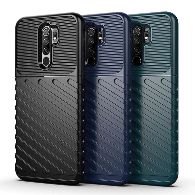 Kuori Xiaomi Redmi 9 Vihreä Musta Ukkosarja