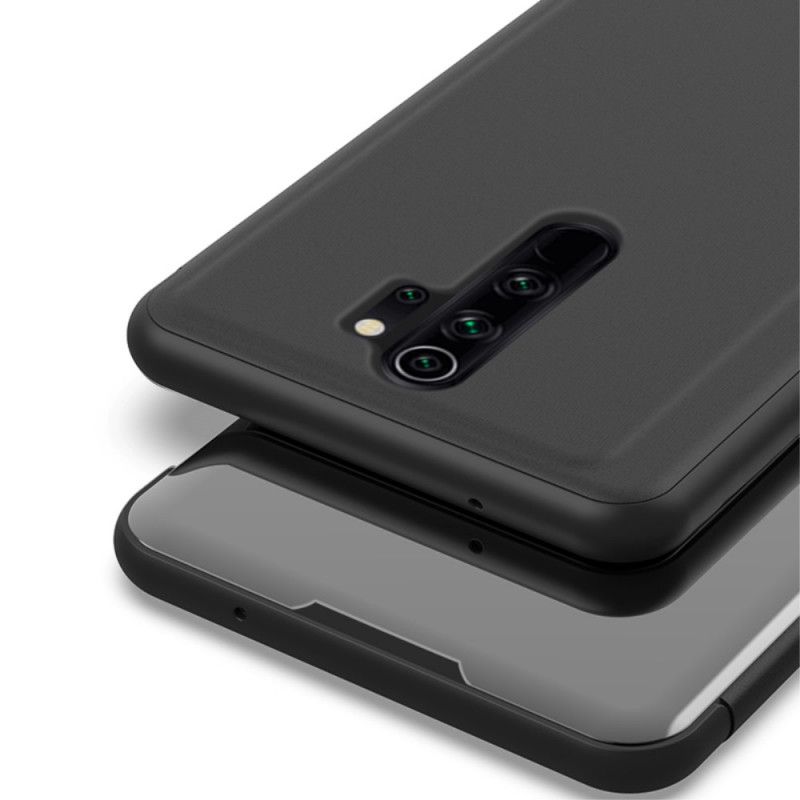 Näkymäkansi Xiaomi Redmi 9 Tummansininen Musta Peili Ja Keinonahka