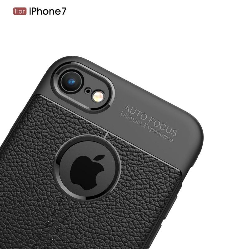 Case Kuoret iPhone 7 / 8 / SE 2 Harmaa Musta Puhelinkuoret Kaksilinjainen Litsi Nahkainen Vaikutus