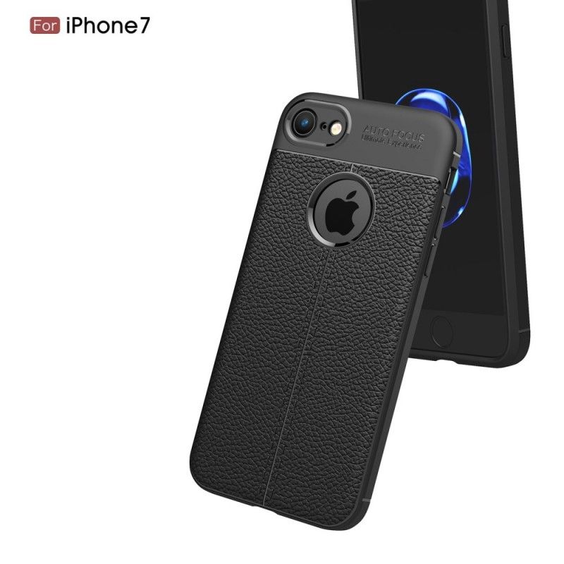 Case Kuoret iPhone 7 / 8 / SE 2 Harmaa Musta Puhelinkuoret Kaksilinjainen Litsi Nahkainen Vaikutus