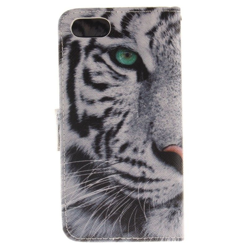 Flip Case iPhone 7 / 8 / SE 2 Valkoinen Tiikeri