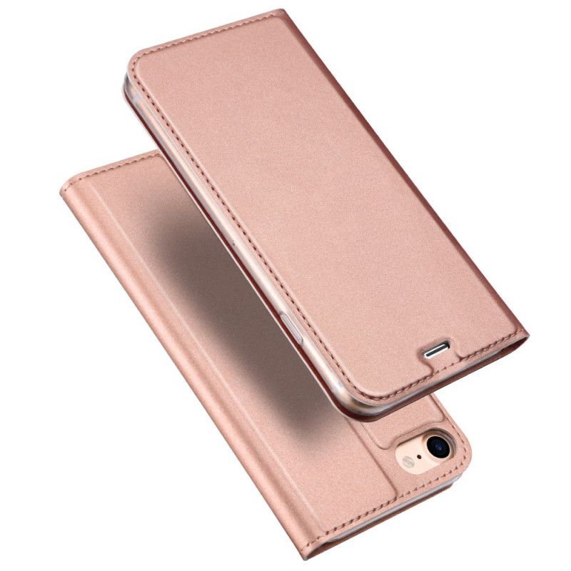 Flip Kotelot iPhone 7 / 8 / SE 2 Kulta Musta Skin Pro -Sarja Dux Ducis