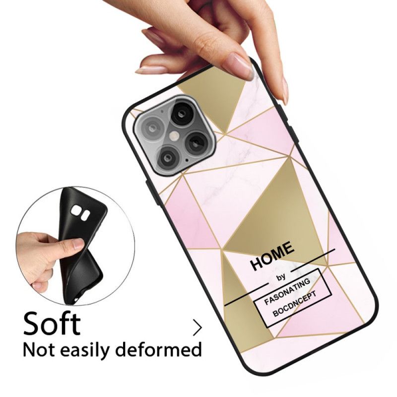 Case Kuoret iPhone 12 Mini Harmaa Musta Puhelinkuoret Tyylitelty Marmori