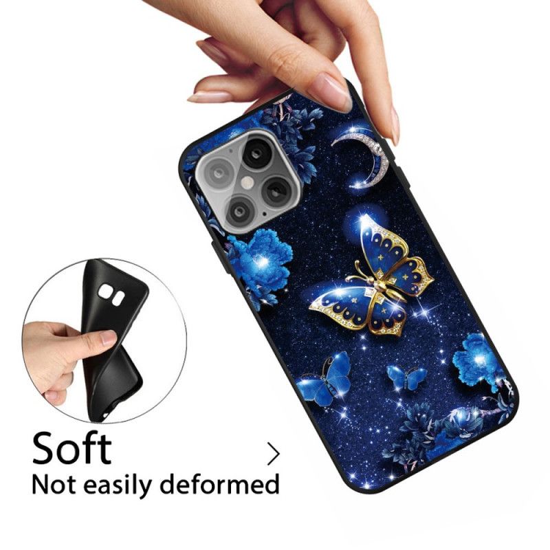 Case Kuoret iPhone 12 Mini Puhelinkuoret Perhonen Kuutamoisena Yönä