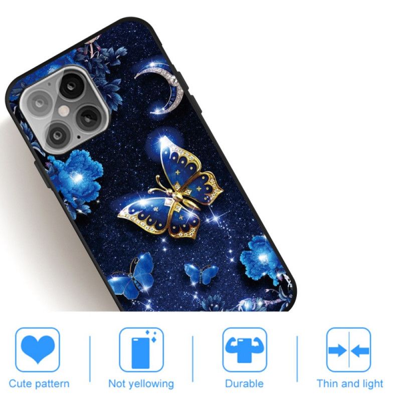 Case Kuoret iPhone 12 Mini Puhelinkuoret Perhonen Kuutamoisena Yönä