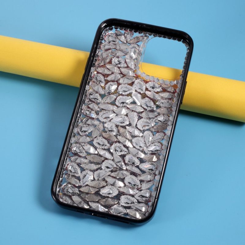 Case Kuoret iPhone 12 Mini Puhelinkuoret Silikoni Ja Punaiset Kivet