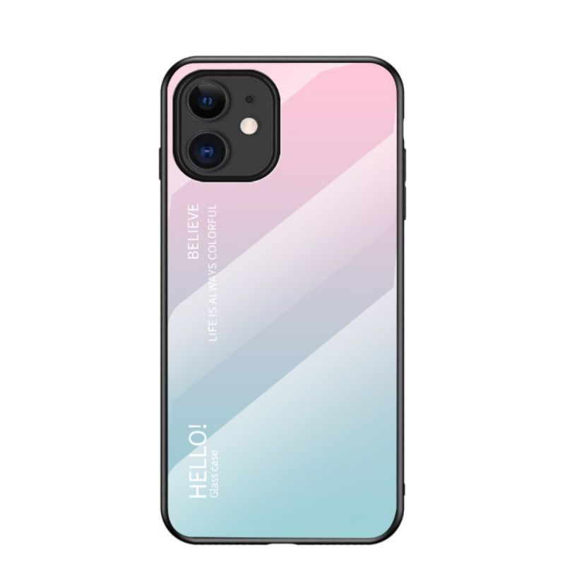 Case Kuoret iPhone 12 Mini Valkoinen Musta Puhelinkuoret Hei Karkaistu Lasi