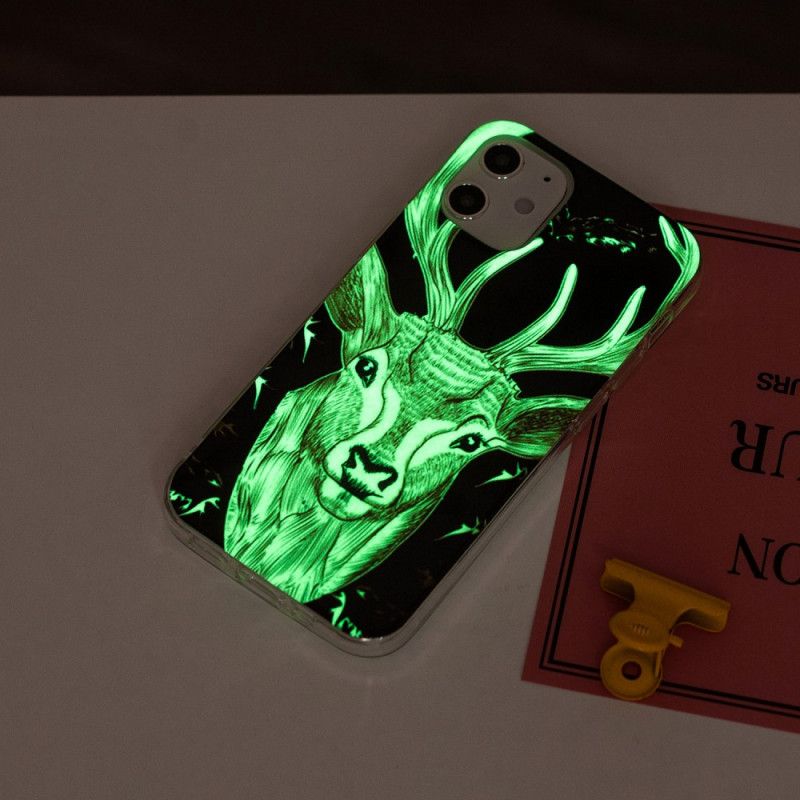 Kuori iPhone 12 Mini Fluoresoiva Majesteettinen Peura Suojakuori