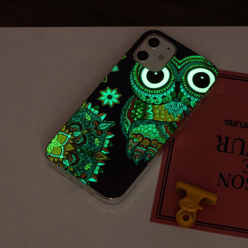 Kuori iPhone 12 Mini Fluoresoiva Mandalapöllö Suojakuori