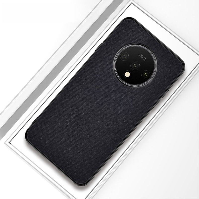 Case Kuoret OnePlus 7T Harmaa Musta Puhelinkuoret Kankaan Rakenne