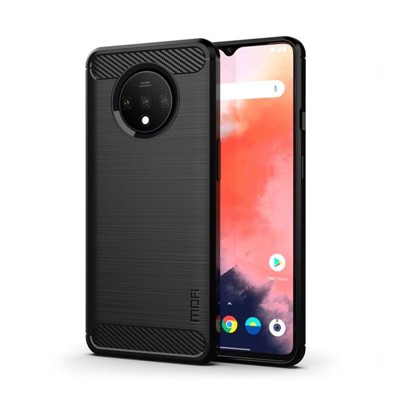 Case Kuoret OnePlus 7T Harmaa Musta Puhelinkuoret Mofi Harjattu Hiilikuitu