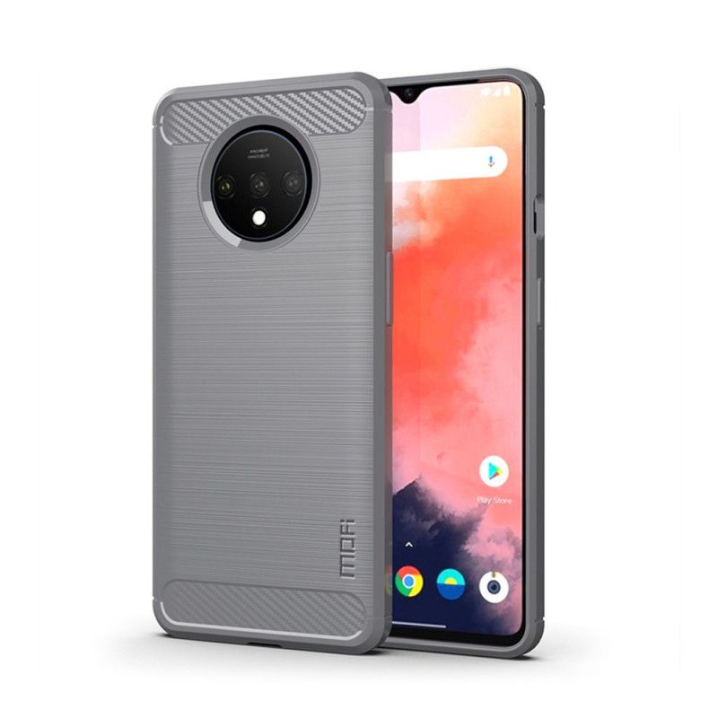 Case Kuoret OnePlus 7T Harmaa Musta Puhelinkuoret Mofi Harjattu Hiilikuitu