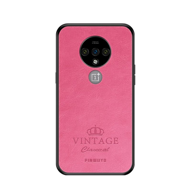 Kuori OnePlus 7T Magenta Musta Kunniallinen Vintage Pinwuyo