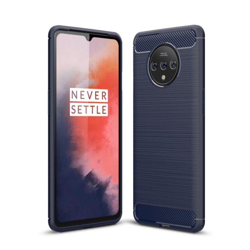 Kuori OnePlus 7T Punainen Musta Harjattu Hiilikuitu Suojakuori