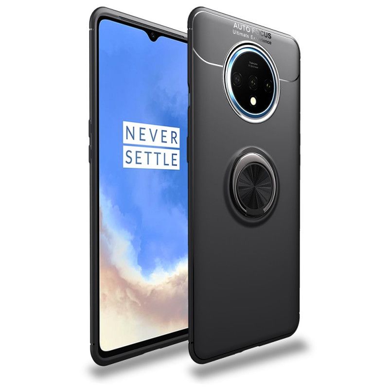 Kuori OnePlus 7T Punainen Musta Pyörivä Rengas