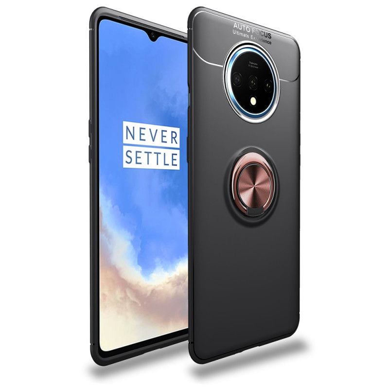 Kuori OnePlus 7T Punainen Musta Pyörivä Rengas