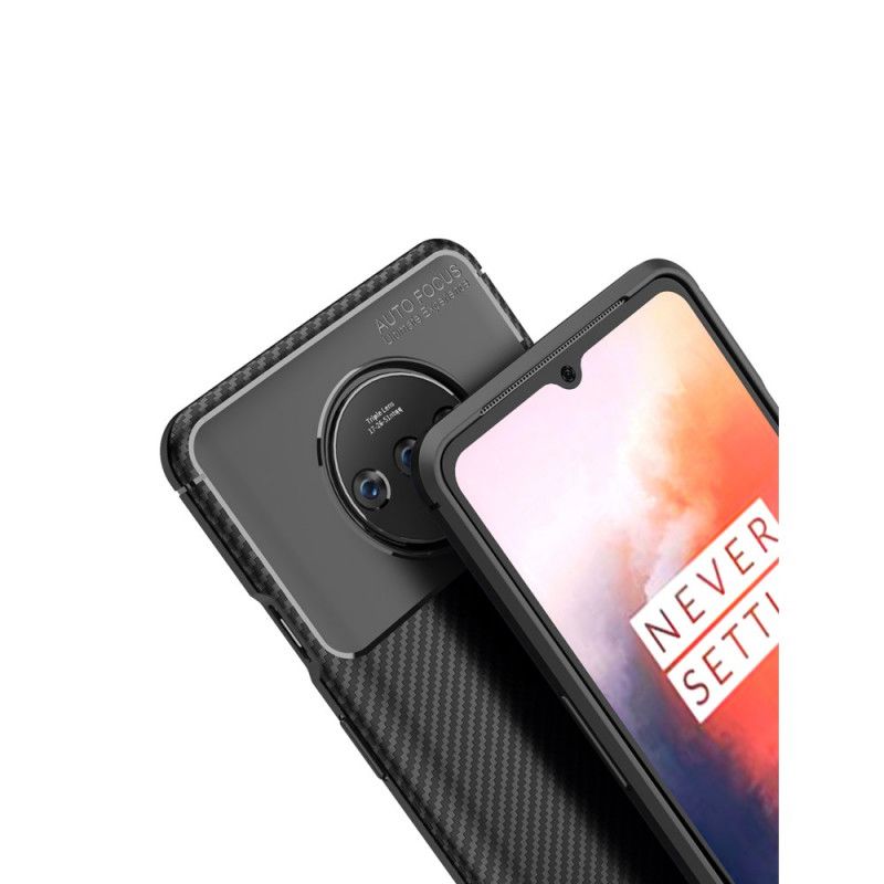 Kuori OnePlus 7T Tummansininen Musta Joustava Hiilikuiturakenne Suojakuori