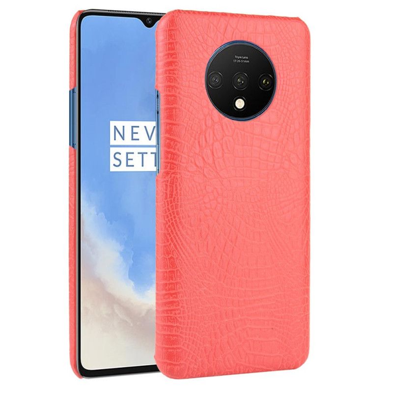 Kuori OnePlus 7T Valkoinen Musta Krokotiilin Ihovaikutus