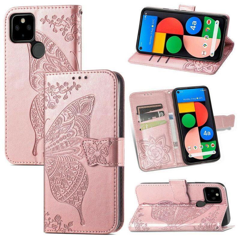 Flip Kotelot Google Pixel 5a 5g Half Butterflies