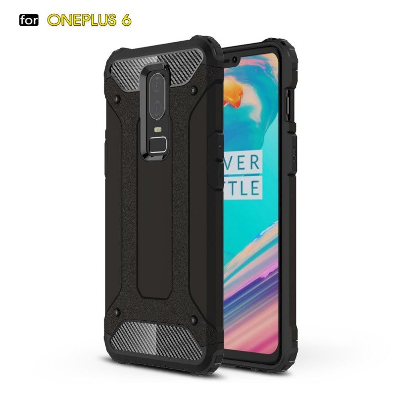 Case Kuoret OnePlus 6 Punainen Musta Puhelinkuoret Perhe