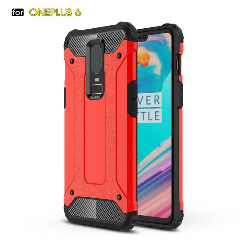 Case Kuoret OnePlus 6 Punainen Musta Puhelinkuoret Perhe