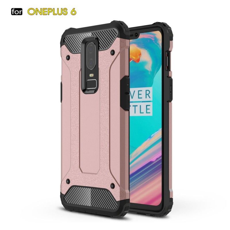 Case Kuoret OnePlus 6 Punainen Musta Puhelinkuoret Perhe