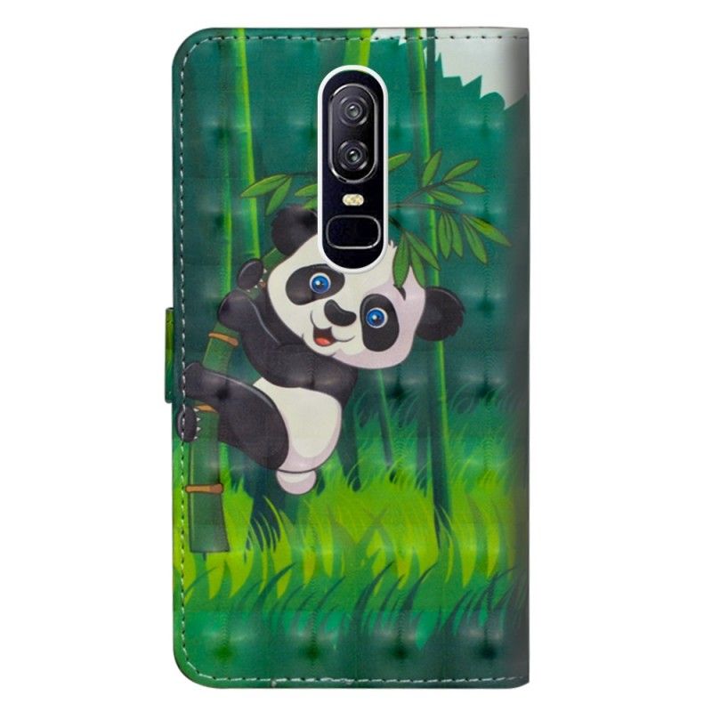 Flip Case OnePlus 6 Panda Viidakossa