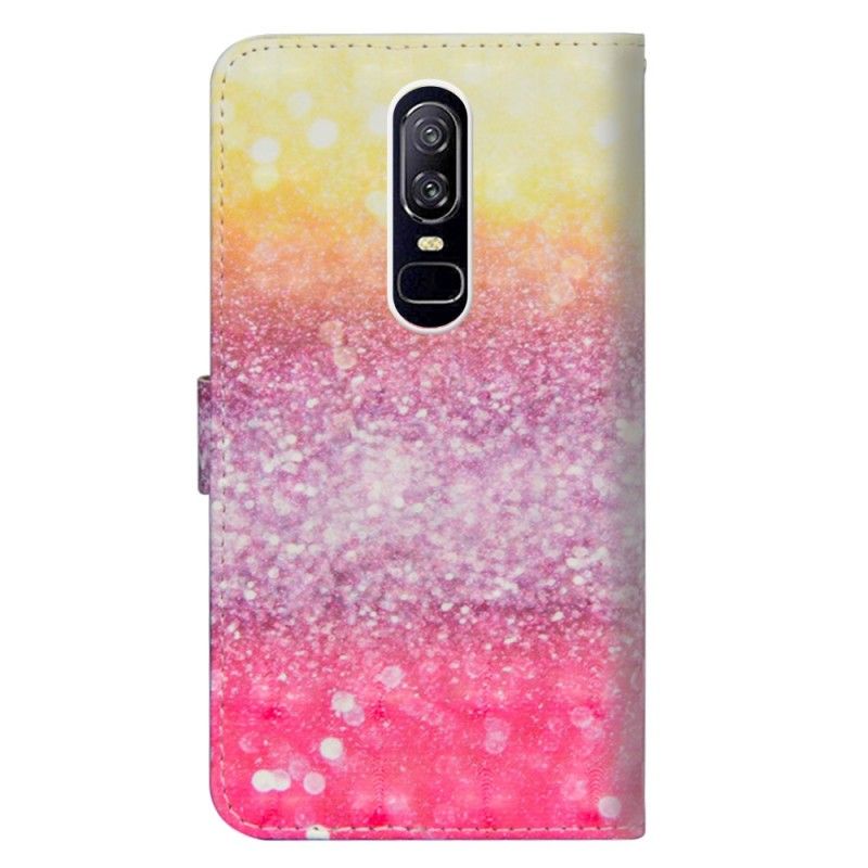 Kotelot OnePlus 6 Gradientti Magenta Kimallus