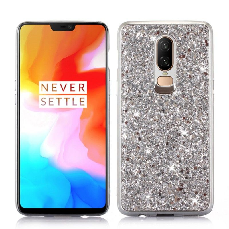 Kuori OnePlus 6 Punainen Musta Olen Kimalteleva