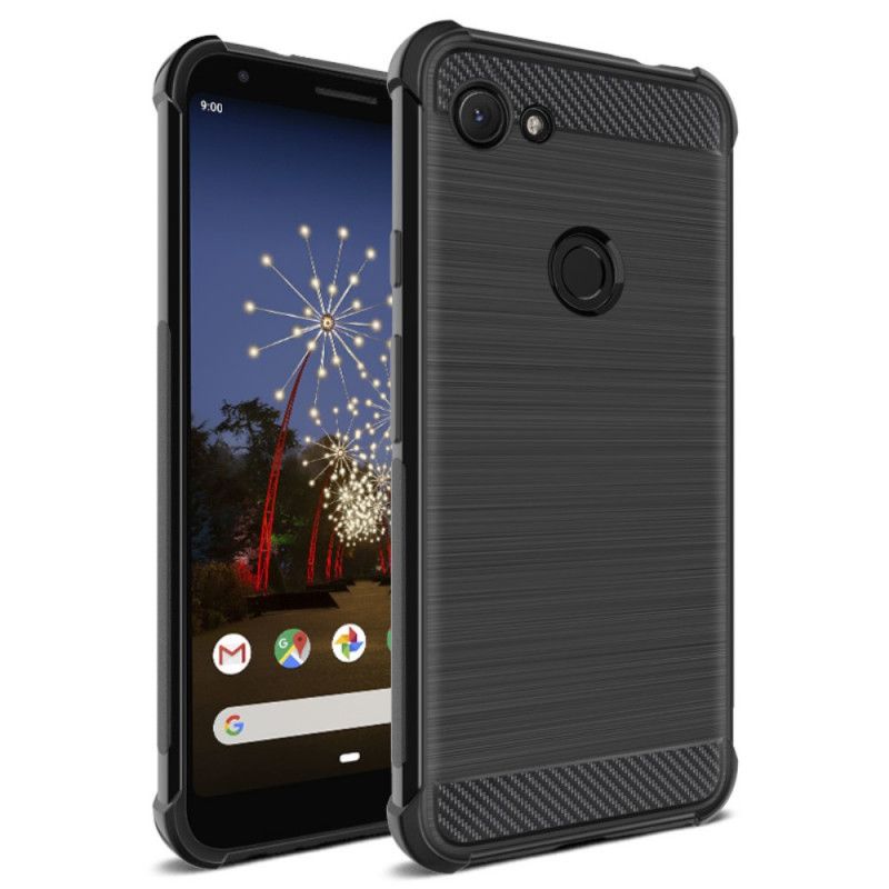 Kuori Google Pixel 3A XL Imak-Harjattu Hiilikuitu Suojakuori