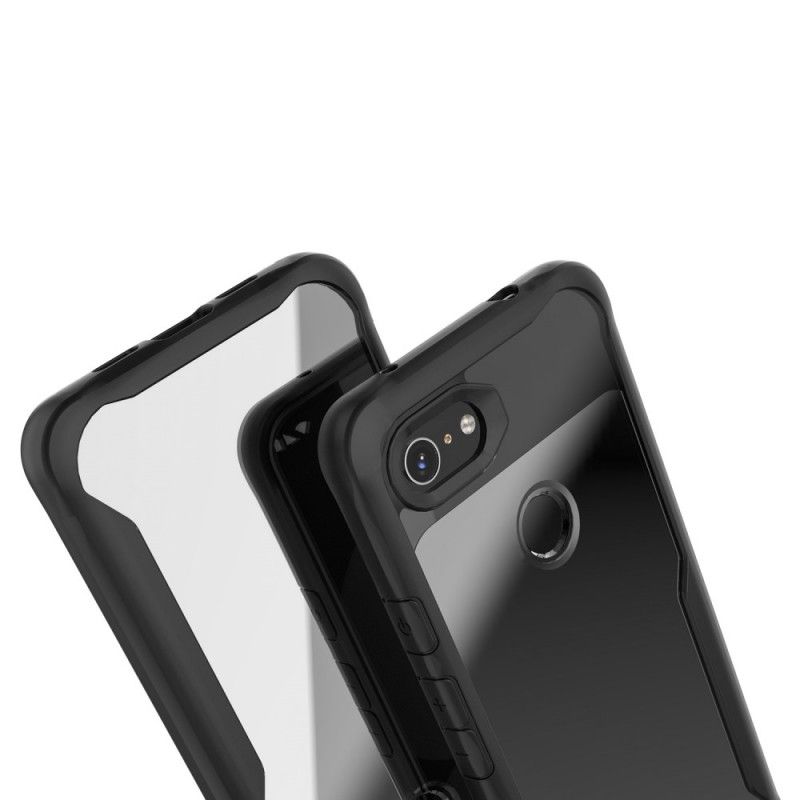 Kuori Google Pixel 3A XL Punainen Musta Viistetty Reuna-Hybridi Suojakuori