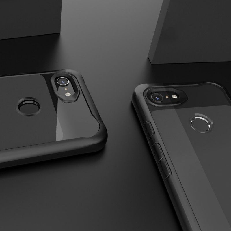 Kuori Google Pixel 3A XL Punainen Musta Viistetty Reuna-Hybridi Suojakuori