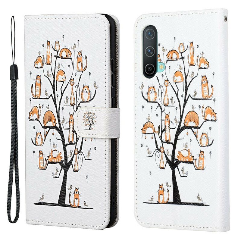 Flip Kotelot Oneplus Nord Ce 5g Funky Cats Strappy