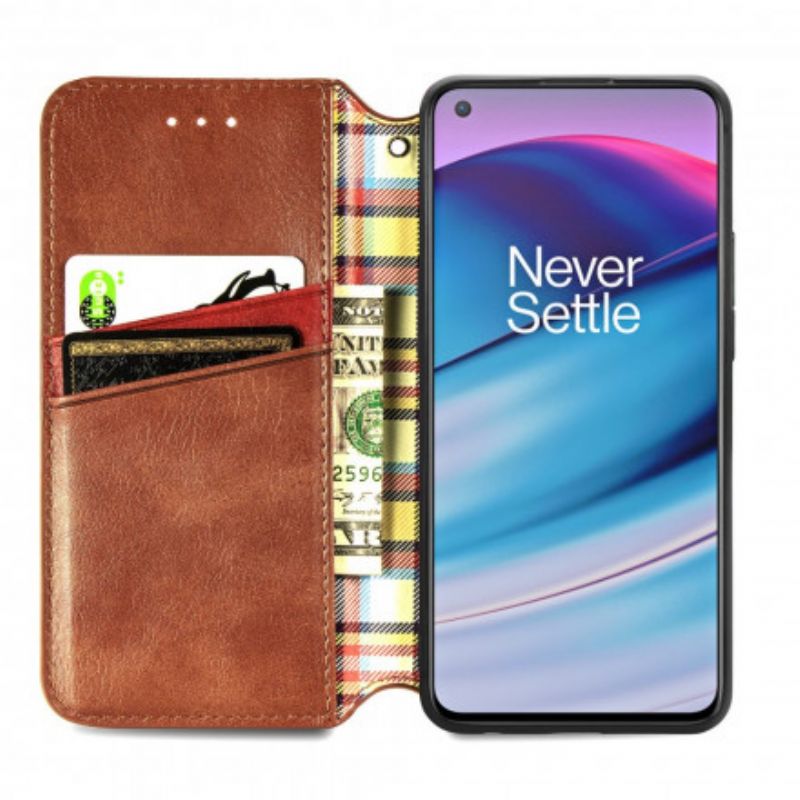 Flip Kotelot Oneplus Nord Ce 5g Leather Effect Diamond Texture