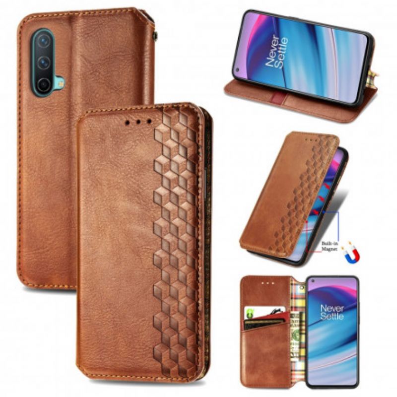 Flip Kotelot Oneplus Nord Ce 5g Leather Effect Diamond Texture