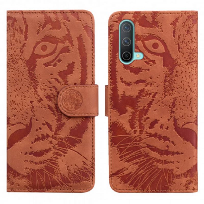 Flip Kotelot Oneplus Nord Ce 5g Tiger Face Print