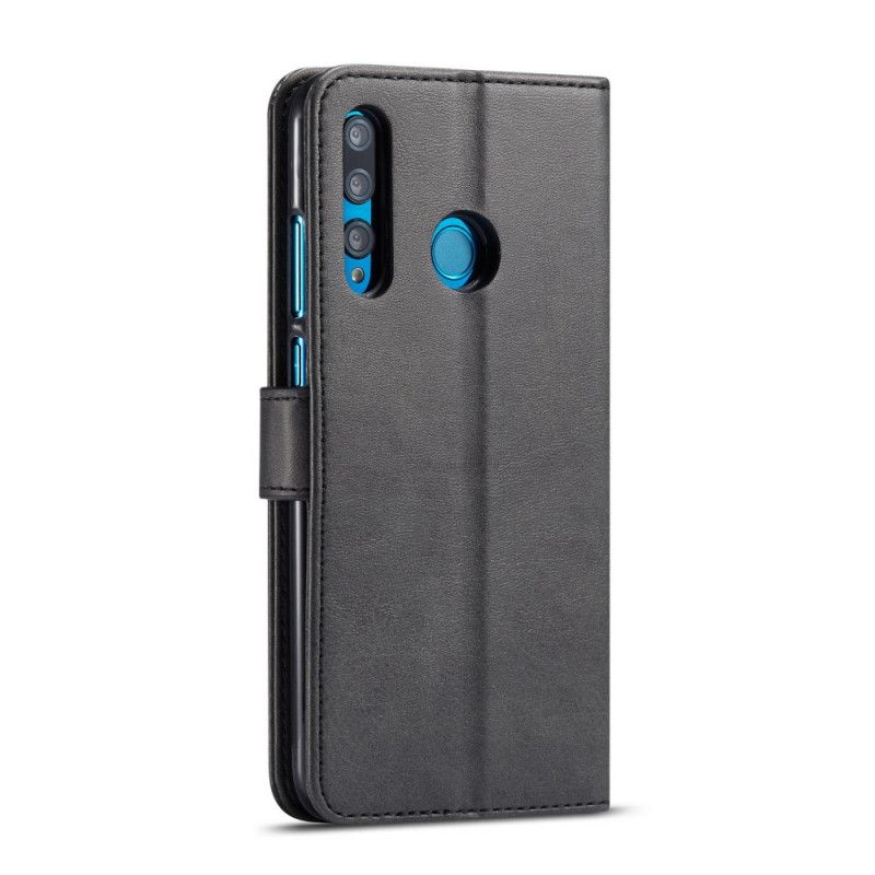 Flip Case Huawei P Smart Plus 2019 Harmaa Musta Lc.Imeeke Nahkaefekti