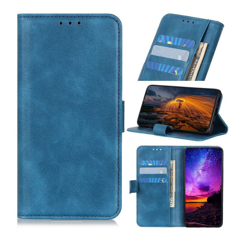 Flip Case Huawei P Smart Plus 2019 Punainen Musta Hienoa Nahkaa