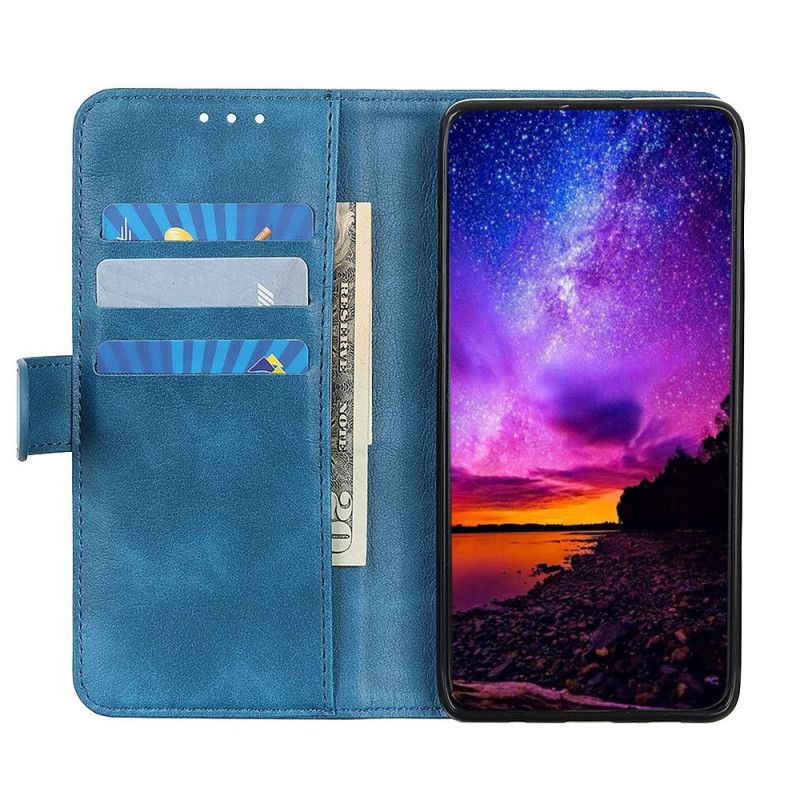 Flip Case Huawei P Smart Plus 2019 Punainen Musta Hienoa Nahkaa