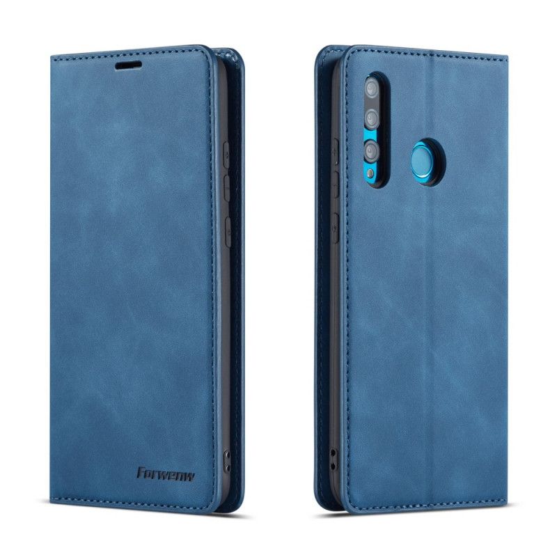 Kotelot Huawei P Smart Plus 2019 Punainen Musta Forwenw Nahkaefekti Suojakuori