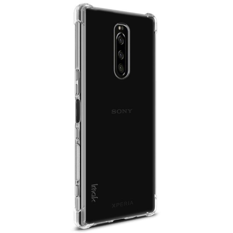 Case Kuoret Sony Xperia 1 Läpinäkyvä Musta Puhelinkuoret Imak Iho Tuntuu